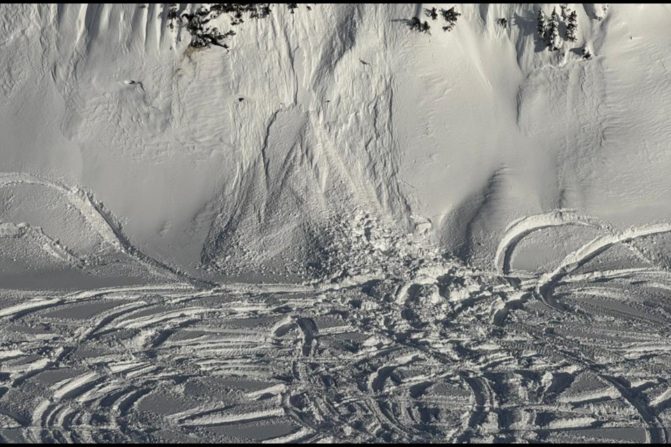 A snowboarder buried in an avalanche at Seagram Lake was rescued by his friend and other parties of backcountry tourers Feb. 4.