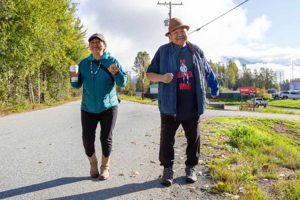 Bill Ritchie and Maxine Bruce at this year's Terry Fox Run in Pemberton.