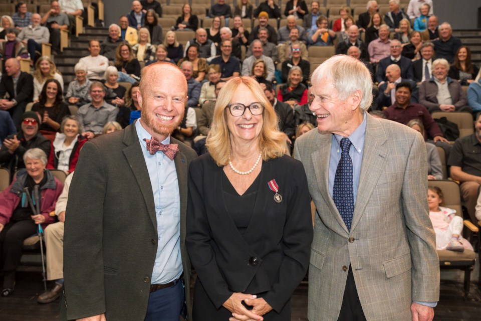 TOP HONOUR Mayor Jack Crompton (left) poses with former Mayor Nancy Wilhelm-Morden and Hugh Smythe after awarding them both the Freedom of the Municipality on Oct. 22. See related story on page 14 and pick up next week’s Pique for more. 