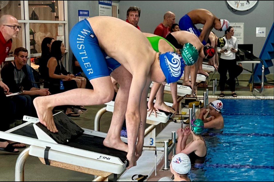 Young swimmers ready to go at the Whistler Seawolves meet from May 25 to 26, 2024.