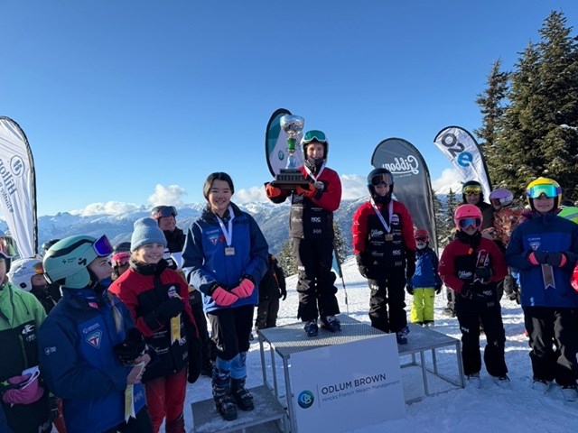 2025 Janyk Cup girls' podium, left to right: Valenda Ou, Sienna Kimmins and Bella Hertz. 