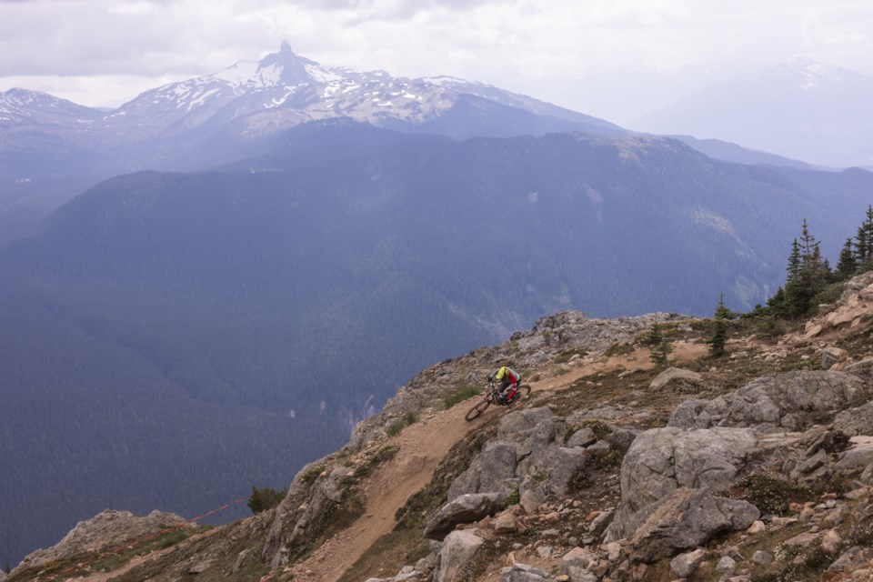 Jesse Melamed on his way to another gold medal at the 2024 Canadian Open Enduro.