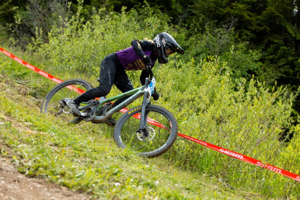 Sophi Lawrence competes in a BC Cup race in Whistler.