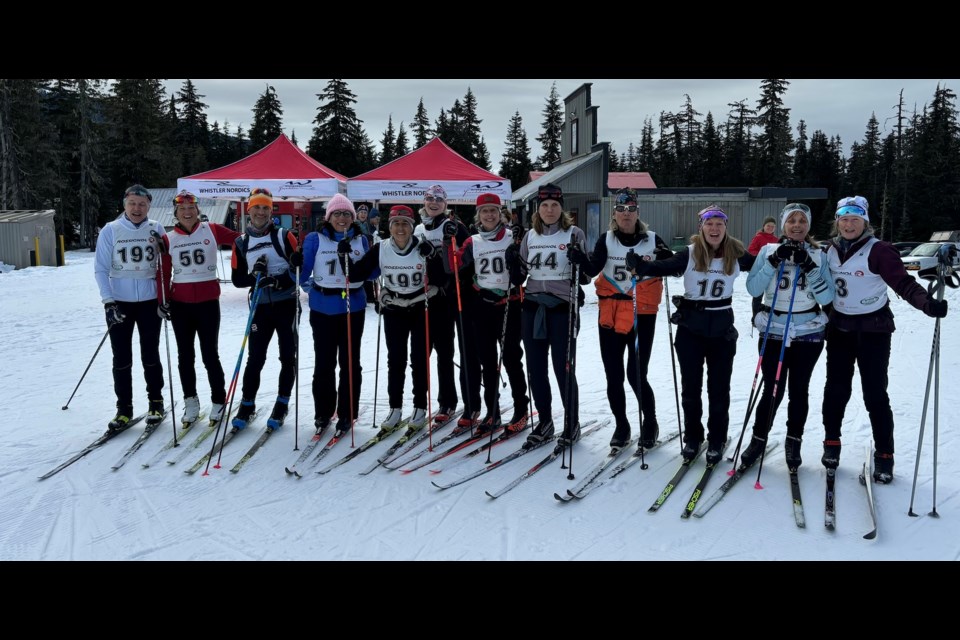 A group of Whistler Nordics skiers.