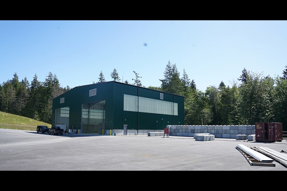NEW BUILDING: The resource-recovery centre’s transfer station is looming large over the facility, with accommodations having been made for the use of large commercial vehicles and tipping of solid or organic waste into the expansive bays.                               