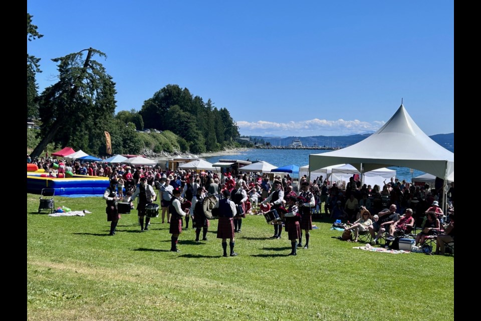 2023 Canada Day celebration at Rotary Pavilion at Willingdon Beach.