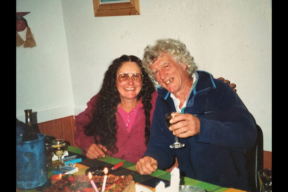 HAPPY TIMES: Linda Syms and Wayne Lewis celebrating an anniversary in the late 1990s.