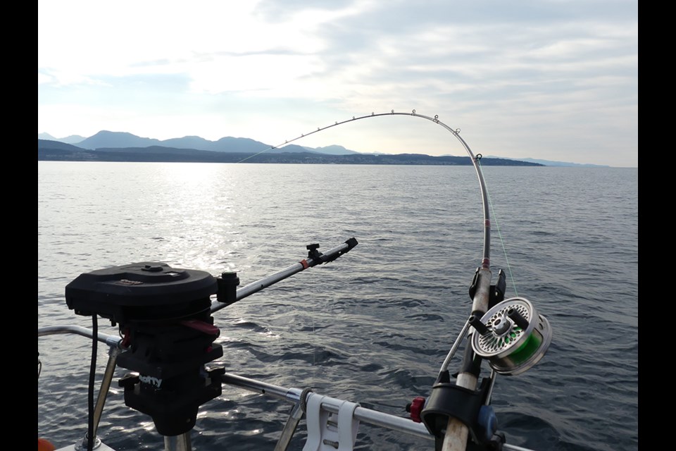 Fishing by Ahgykson Island sand banks.