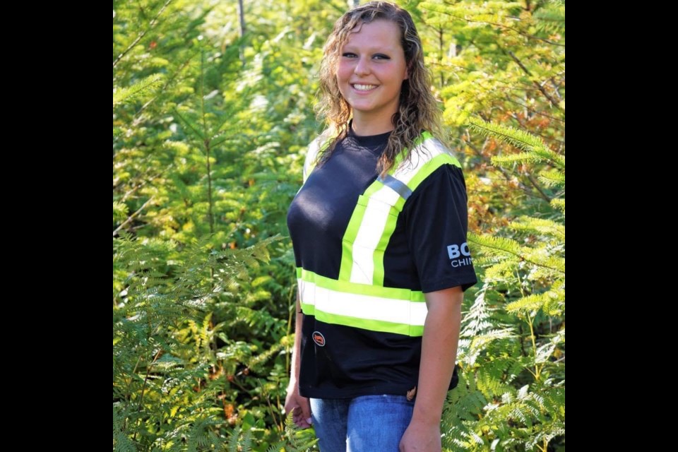 CONFIDENT COMPETITOR: Local forestry worker and Powell River Logger Sports competitor Rosalea Pagani will take part in events at Willingdon Beach this weekend.