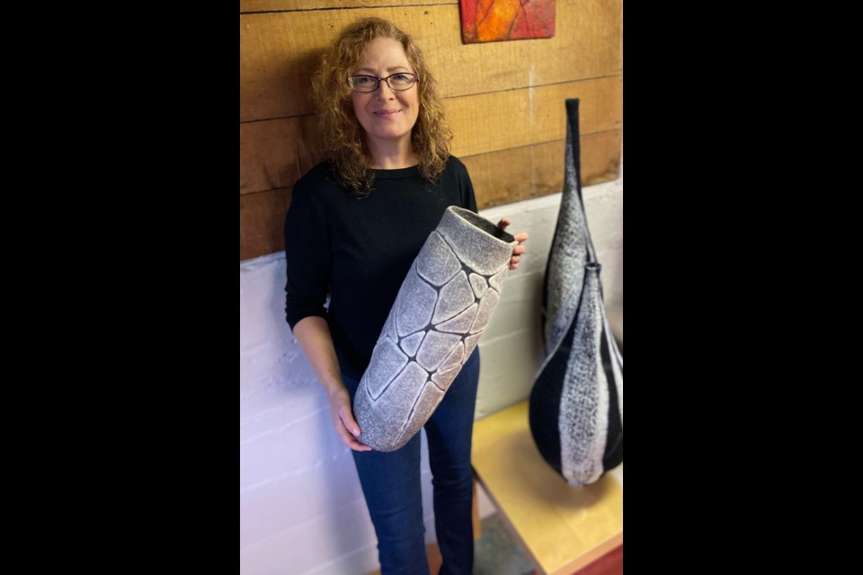PLETHORA OF ARTISTS: The neighbourhood of Cranberry has many artists opening their studios, including felt artist Vanessa Sparrow.
