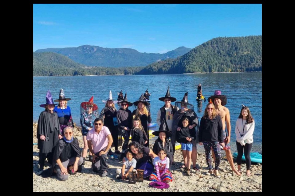 LAKE FUN: qathet resident Stacia Hobbs organized the third-annual witches paddle that took place on Powell Lake on Saturday, October 12. The event was also a toy drive fundraiser for Ronald McDonald House BC and Yukon.
