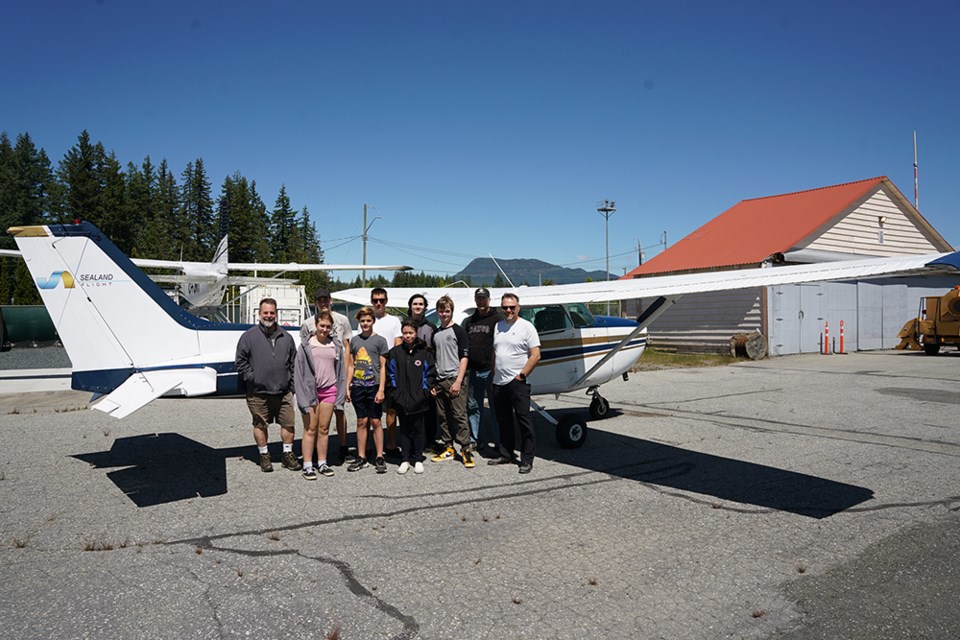 GETTING READY: A group of 22 Red Knight Squadron air cadets were able to go aloft and experience flight firsthand in a small aircraft through the cadets’ familiarization flying program. In total, 20 air cadets had the opportunity to fly, after having gone gliding recently at Canadian Forces Base Comox.                               