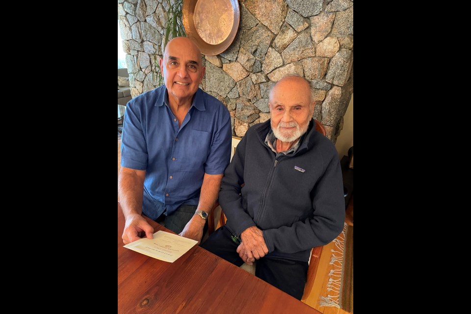 FATHER AND SON PRESIDENTS: Both Virendra Varma [right] and his son Ash have served as presidents of the Rotary Club of Powell River. This year the club will mark its 70th anniversary.