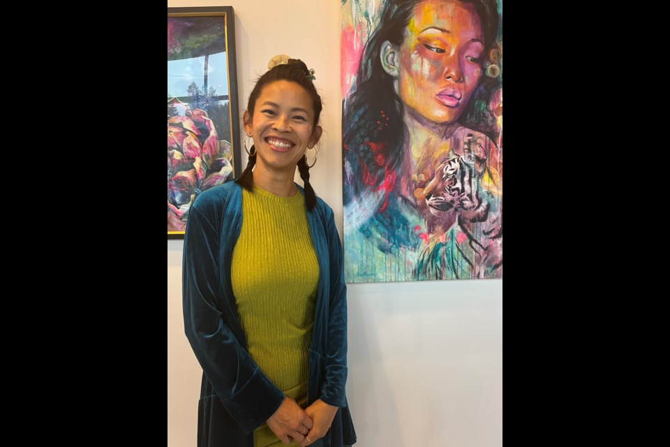 NEW BEGINNINGS: Artist Lisa Hau moved to the qathet region two years ago and has since shown her work at markets around town; she recently had a solo exhibition at Crucible Gallery. 
