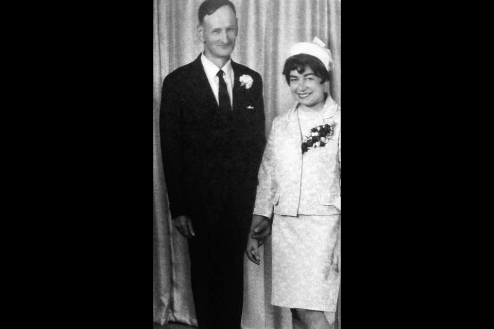 PARADISE HISTORY: Longtime Paradise Valley farmer Stuart Lambert [left] and teacher Barbara Lambert married in 1969 at Powell River United Church.
