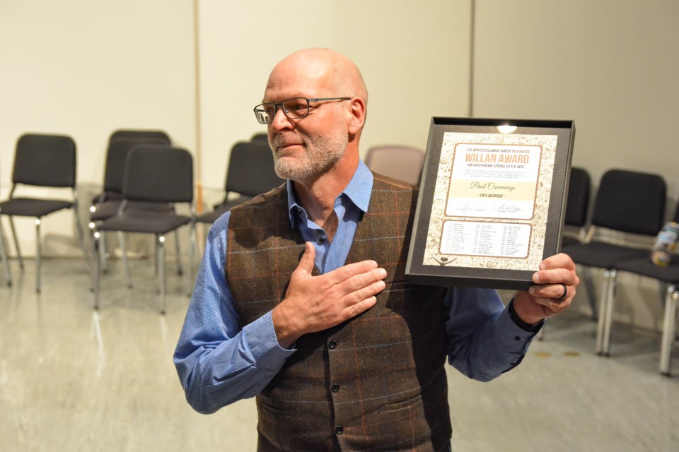 GREAT ACHIEVEMENT: Townsite Jazz Festival president and outgoing BC Choral Federation past president Paul Cummings received the 2024 Willan Award for outstanding service to the 
BC Choral Federation.
