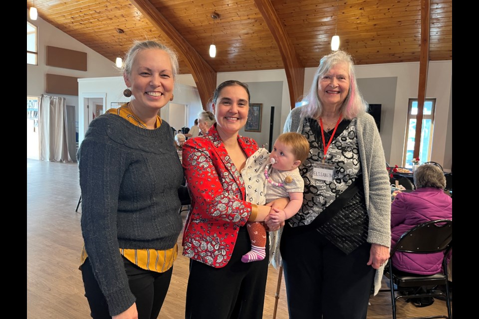 ANNUAL OPEN HOUSE: [From left] City of Powell River councillor Trina Isakson, current City of Campbell River councillor and North Island-Powell River riding candidate for the next federal election Tanille Johnston and Gerry Gray Place attendee Elizabeth Hart.
