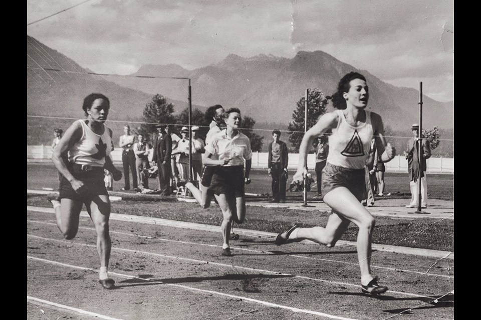 RECORD BREAKER: Marion Borden set BC and Canadian records in the 75-yard dash at age 17, and continued to set new marks in several sprint distances in the late 1930s en route to being labelled as Paper Town’s Star Speedster; Powell River Flash; and Powell River’s Cinder Cinderella, among many other monikers.