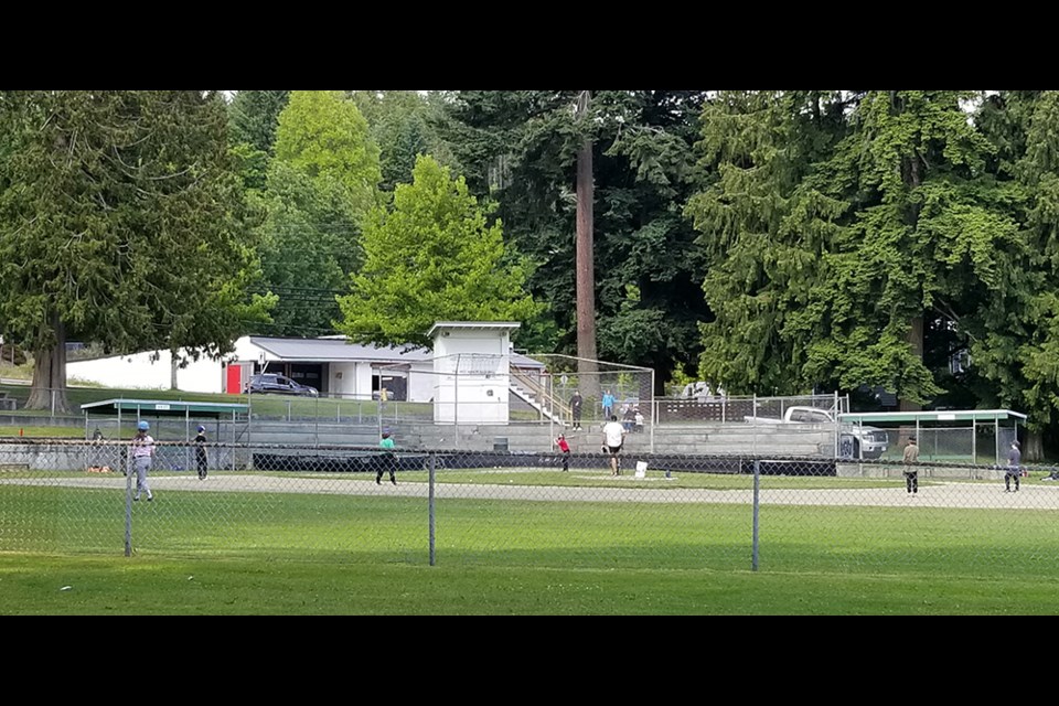 D. A. Evans Park in Cranberry [above] will host Powell River Minor Baseball Association U13 playoff games on June 21 and 22.