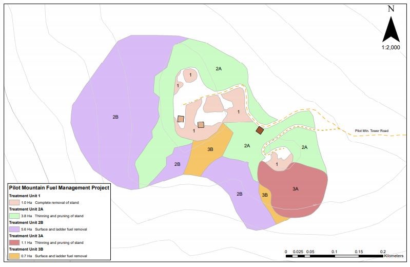 Pilot Mountain fuel project map - Prince George