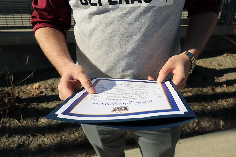 'Team Rubicon Week,' in honour of the non-profit organization that aids in disaster relief, was declared in Prince George for April 17-21, 2021, and included a flag raising at city hall.