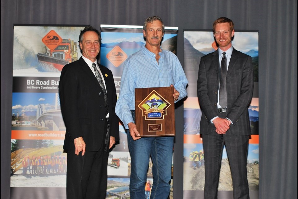 Formula Contractors Ltd. of Prince George wins the 2019 Bridges and Structures Award from the B.C. government for its work on the Bowlder Creek Bridge (via B.C. Ministry of Transportation and Infrastructure)