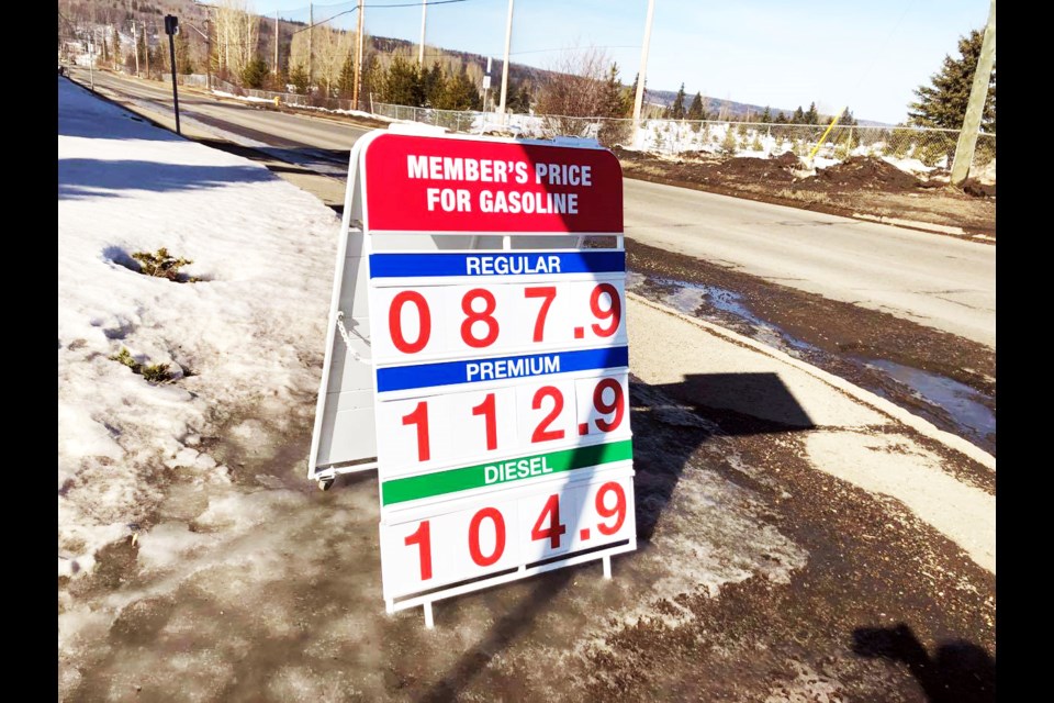 Gas prices continue to drop in Prince George at some gas stations such as Costco. (via Hanna Petersen)