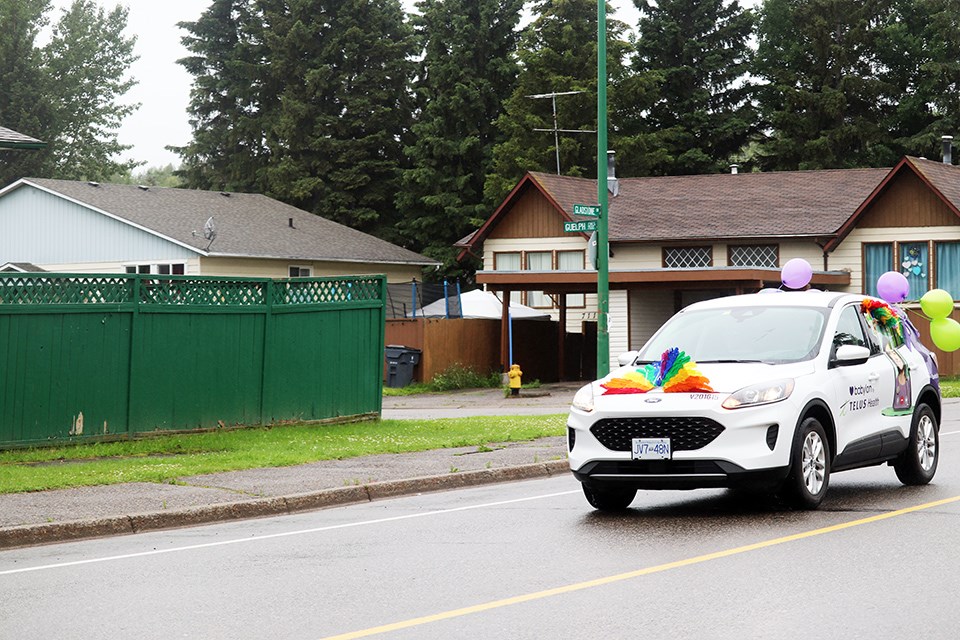 Despite rain and COVID-19, the pride community paraded through Prince George streets to celebrate pride. (via Kyle Balzer, PrinceGeorgeMatters)