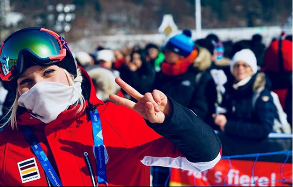 Prince George's Meryeta O'Dine poses for a photo while at the PyeongChang 2018 Winter Olympics (via Instagram/Meryeta O'Dine)