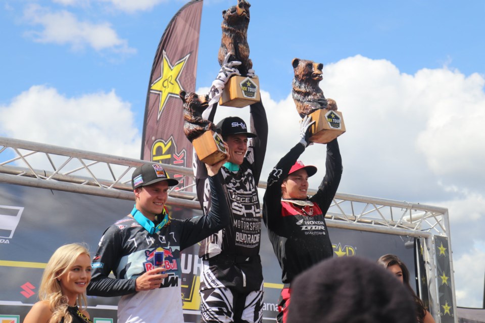 Jess Pettis finished third overall in Round Two of the 2019 Rockstar Canadian Triple Crown series, much to the delight of his hometown crowd of Prince George (via Kyle Balzer)