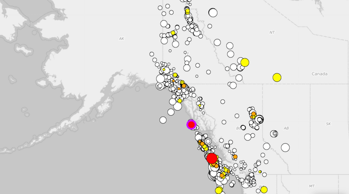 BC earthquakes July 2019