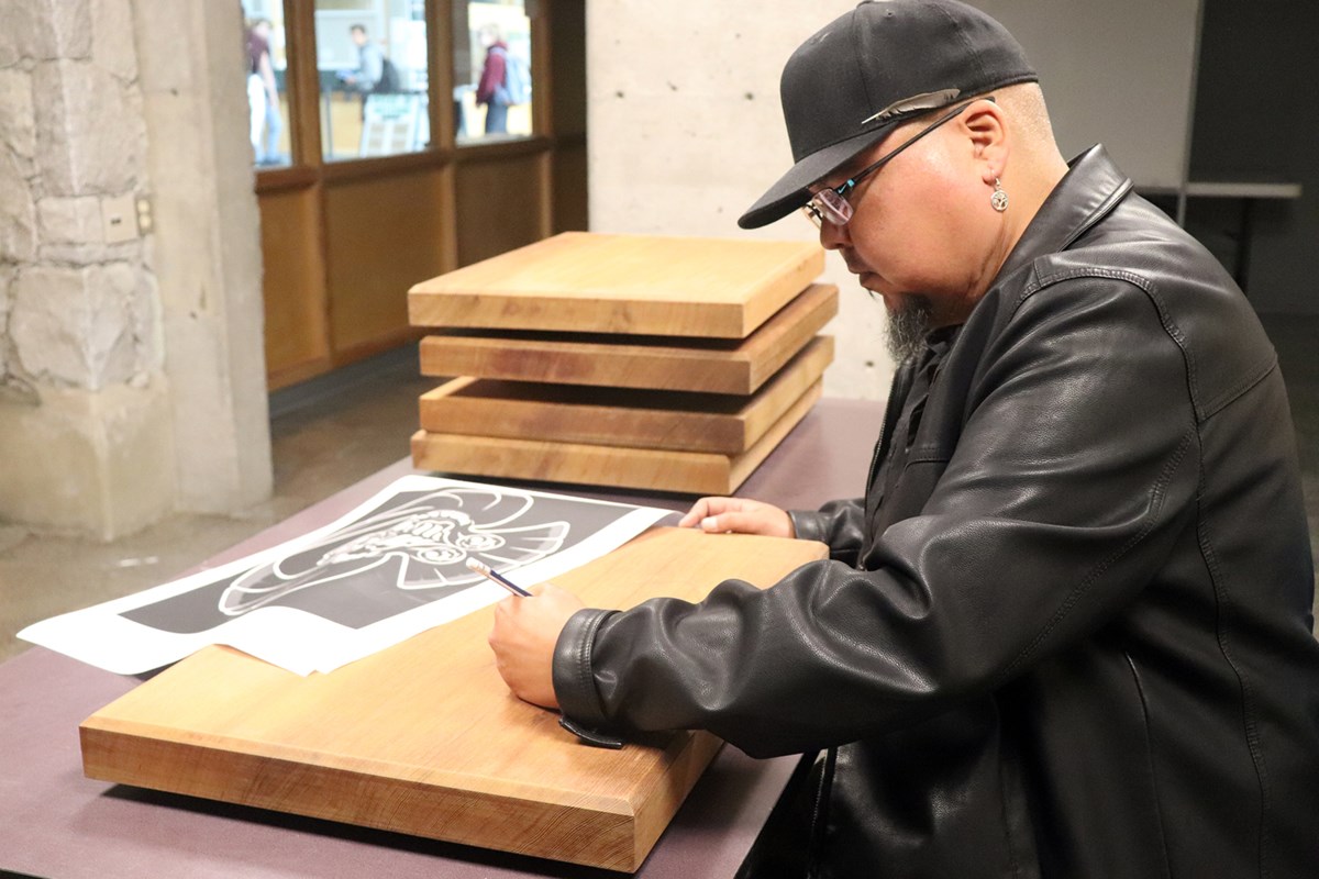 Indigenous artist Clayton Gauthier to carve cedar planks for UNBC’s ...