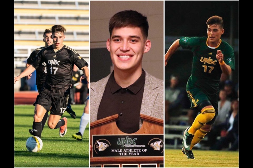 Gordon Hall was a prevailing playmaker on the pitch for UNBC in his five-year men's soccer career. He's now on the Timberwolves' Wall of Honour.