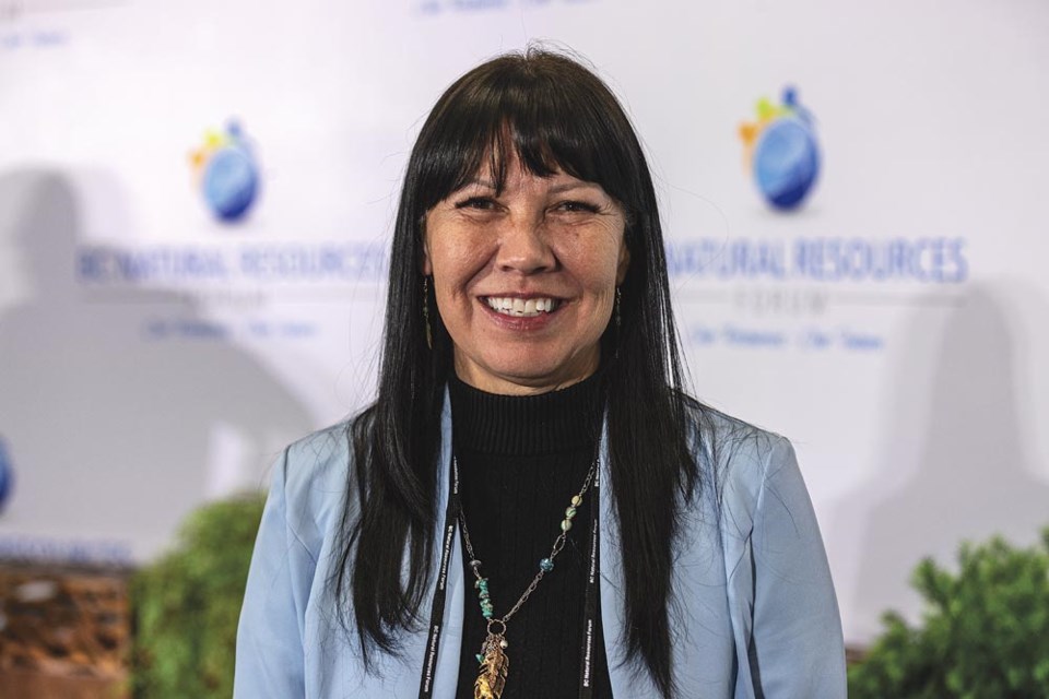 Lheidli T'enneh Chief Dolleen Logan following her speech to the 22nd Annual BC Natural Resource Forum at the Civic Centre Tuesday.
