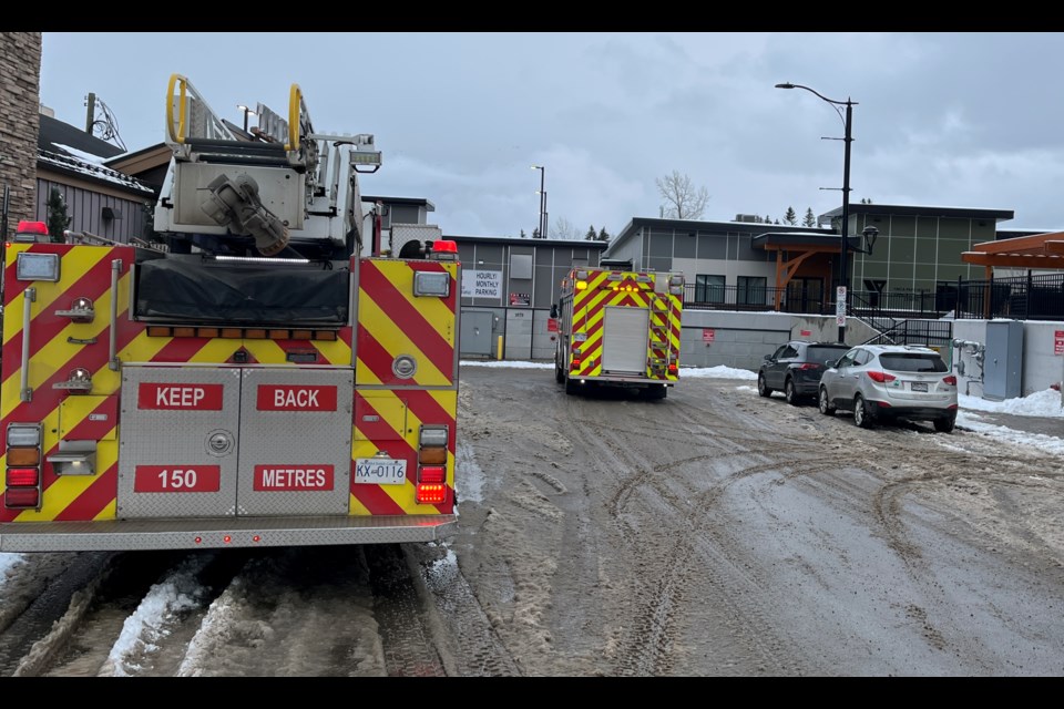 Firefighters work at the YMCA Park House Care and Learning Centre on 6th Avenue on Thursday, Jan. 30, 2025 in Prince George, BC.