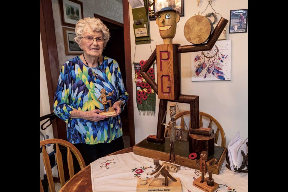 Doreen Denicola holds one of the almost 3,000 Mr. PGs that she made after her husband bought the equipment and taught her how to use it.