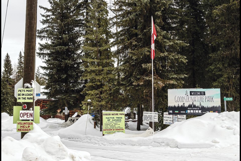 The entrance to Goodsir Nature Park.