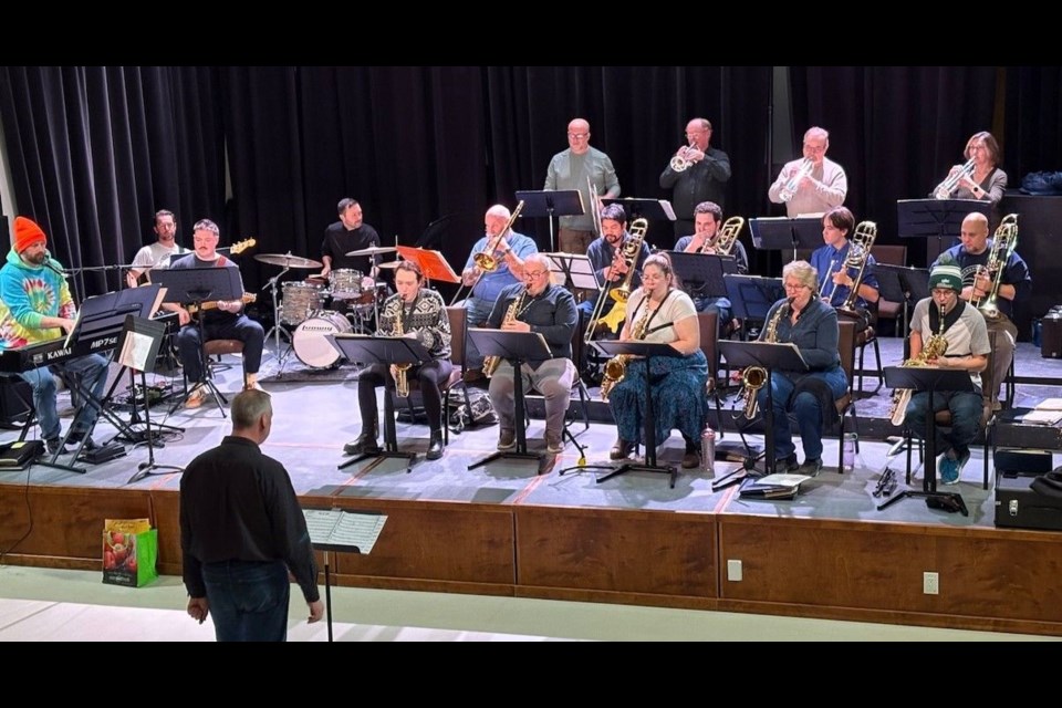 The newly formed Big Enuff Big Band is seen here in rehearsal. The 18-piece band makes its premier appearance at Knox Performance Centre on Valentine's Day, Friday, Feb. 14, 2025.