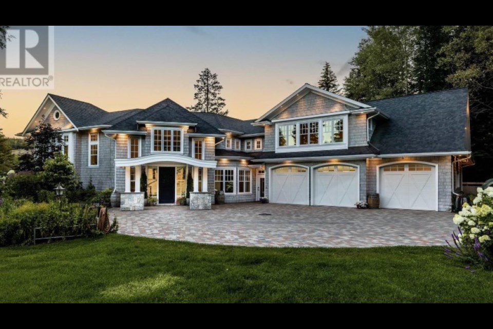 This is the most expensive house listed in Prince George at $2.8 million, located at 7015 Bench Drive.