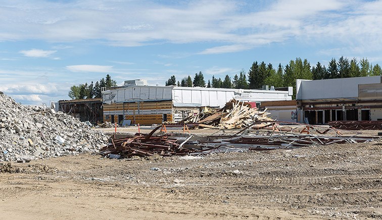 Citizen Photo by James Doyle/Local Journalism Initiative. The demolition of the former Kelly Road Secondary School is nearly complete on Sunday afternoon with roughly 75 per cent of the building already levelled.