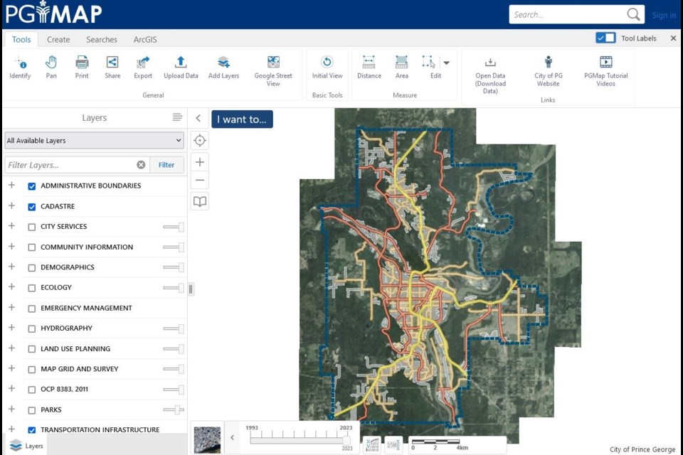 Within the City of Prince George website is the PGMap icon that leads to property related information useful to any home owner or city dweller.