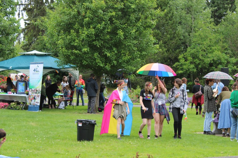 The Northern BC Queer Connection Society is hosting the Prince George Pride Picnic at Rainbow Park on July 9. Participants arrive at the 2022 Pride Picnic.