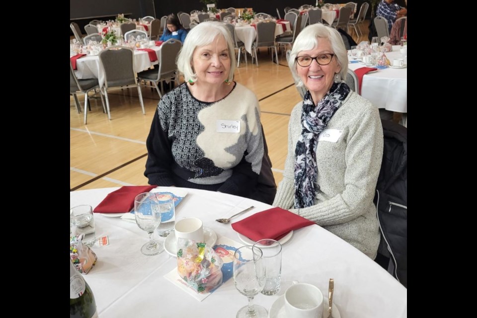 Cris MacDonald and Shirley Michaud, who have been friends for 10 years, attended the Golden Age Social at the Civic Centre Wednesday hosted by CNC's healthcare assistant program in collaboration with the Prince George Council of Seniors and the City of Prince George.