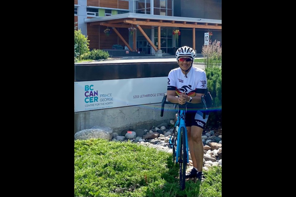 Cancer survivor Ariadne Holness de Hiller, a member of the Wheelin' Warriors of the North, is getting set for Tour de Cure, the BC Cancer Foundation's annual fundraising ride, Aug. 27 in Chilliwack.