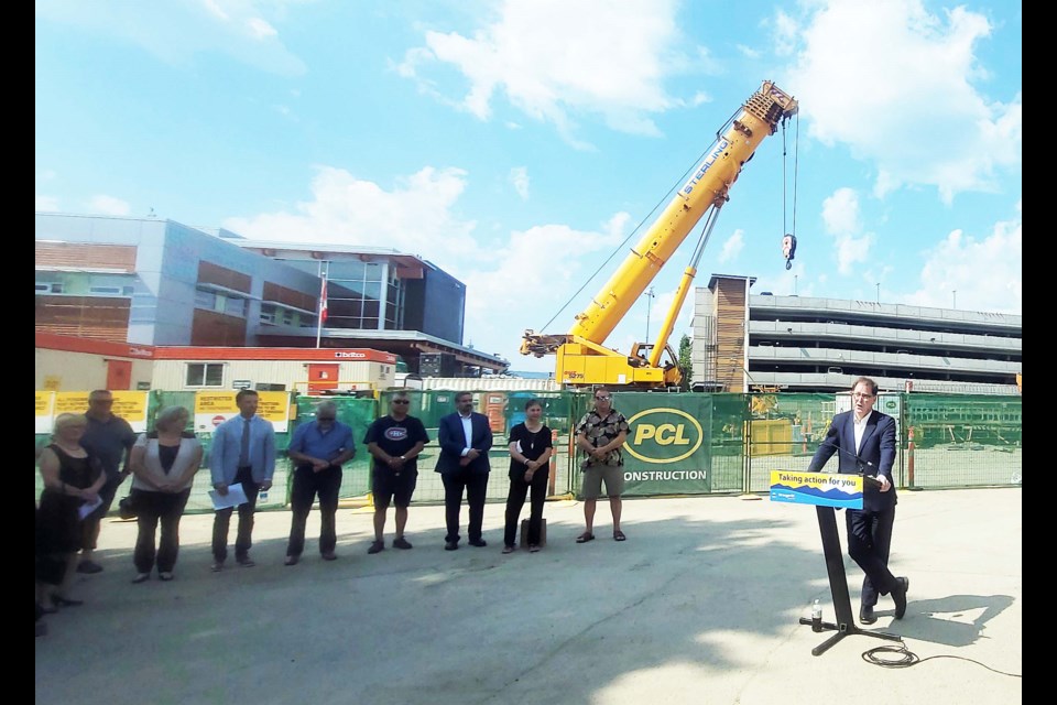 Health Minister Adrian Dix announces the province has approved the business plan for construction of a $1.579 billion patient care tower at UHNBC.