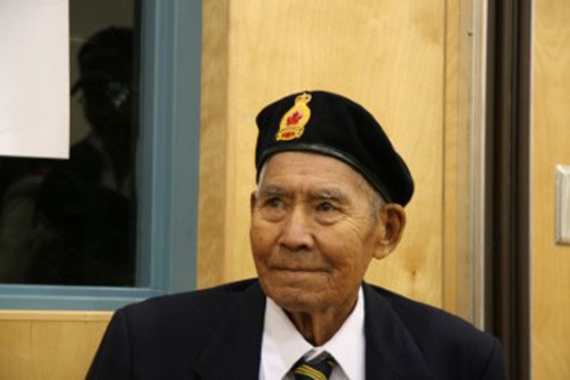 Abel Peters at a Remembrance Day event. 