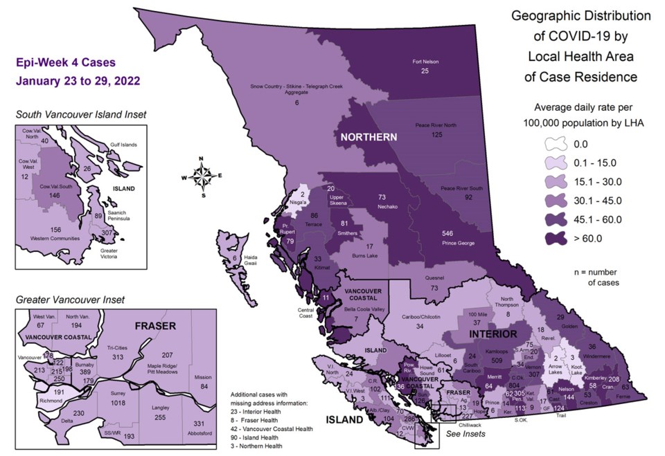 COVID map Feb 9 2022