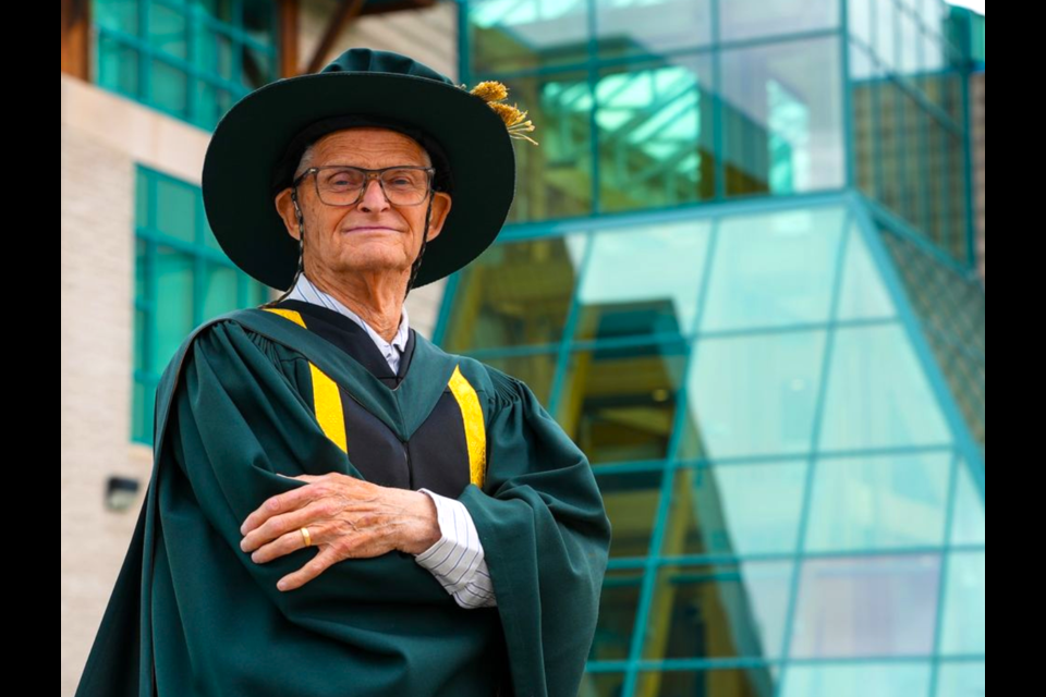 Jim Good was dressed for the occasion on May 31 when he received an honorary Doctor of Laws degree from UNBC.