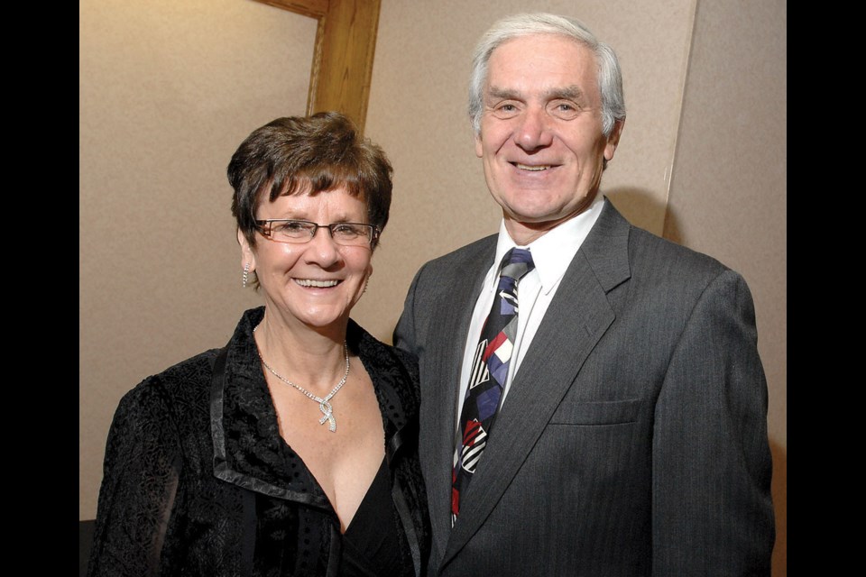  In 2012 Kathy Nadalin won the Seniors Initiative of the Year Award at the Healthier You gala and here she and Lino took a moment before the festivities began.