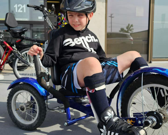 King with his new specialized bicycle. 